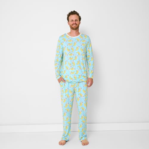 Image of Little Sleepies Mens Pajama Pants, Soft Viscose from Bamboo PJ Bottoms for Family Matching Set, Mens Sleepwear PJs w /Pockets