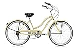 FRAME:Micargi 26” cruiser HI-TENSILE steel,18”*15.5” size,curvy and classic frame,with typical retro cruiser bars,making it an elegant pratical tool for riding 7 Speed , providing you a choice to speed up when climbing hills or whenever you want to m...