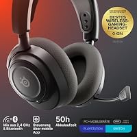 SteelSeries Arctis Nova 7 Wireless Gen 2 Multi-Plattform-Gaming-Headset - Echtzeit-App-Steuerung - Über 50 Std. Akkulaufzeit - 2,4 GHz/Bluetooth parallel möglich -PC, PS5, PS4, Switch 1/2, Mobilgeräte – Ansicht 2