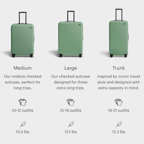 Image of Away Large Checked Luggage - 29-Inch Lightweight Hardside Suitcase with Four WhisperGlide 360 Spinner Wheels, Interior Compression System, TSA-Accepted Lock - Sea Green