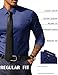 Men's Shirt Long Sleeve 4 Way Stretch Dress Shirt Solid Button Up Formal Business Top White
