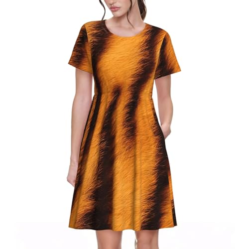 Robe à manches courtes pour femme vêtement de tous les jours casual chic