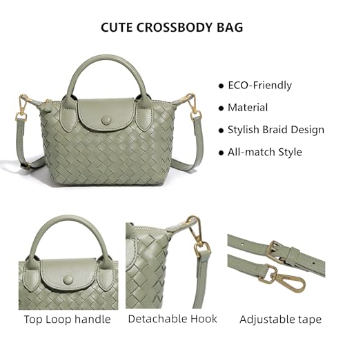 Mini bolso bandolera vegano para mujer, ligero y tejido miniatura 5