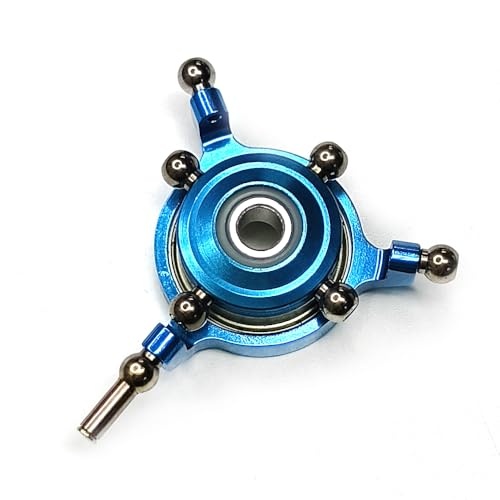 COPTERX 450 Metal CCPM Swashplate for Align Trex 450 V2 V3 Sport RC Helicopter (Blue)