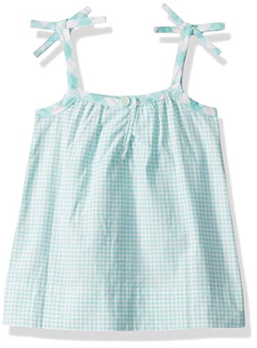 Munki Munki Girls' Bow Strap Tank Dress Gingham2