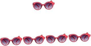 5 Pares De Arco De Tinta Infantil Óculos De Sol Infantis Para Óculos De Sol Da Moda Óculos De Sol Bowknot Óculos De Sol A Granel Armação Ac Óculos De Sol Vermelhos Adereços Óculos