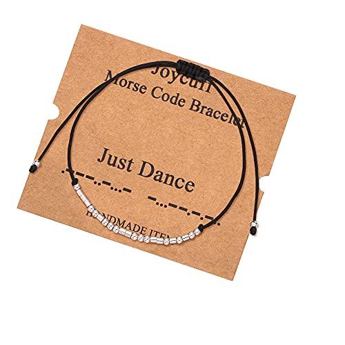 Dance Gifts for Dancer Teen Girls Morse Code Bracelets for Her Inspirational Christmas Birthday Gifts for Her Funny Fashion Friend BFF Friendship Motivational Secret Message Wrap Bracelet Jewelry