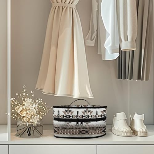 Aztec Tribal Travel Iron Holder with Handle & Zipper Closure Full Size Irons Tote Bag Dustproof Protective Carrying Bags for Mom,Clothing Practitioner4