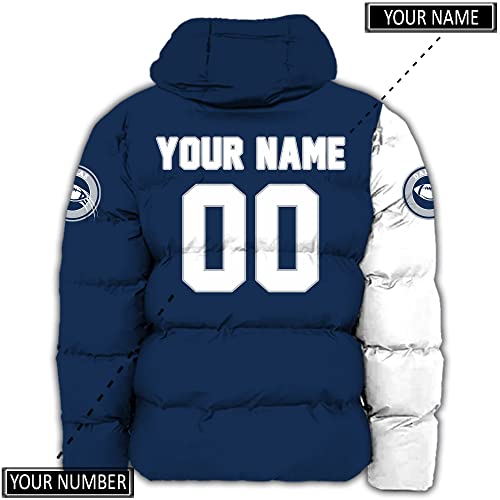 Men US Football Custom Your Own Puffer Jackets Personalized Any Sport Name Number Plus size Apparel Down Jacket3
