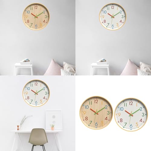Horloge murale colorée silencieuse pour stopper le tic-tac