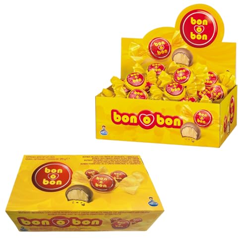 Pack 2 x Bombones Arcor Bon O Bon (270 g) | Chocolate con Leche y Oblea Rellenos con Crema de Maní | Dulces Argentinos | Crujientes, Cremosos y Deliciosos