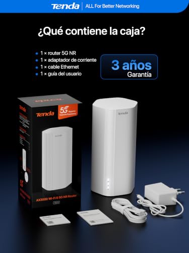 Tenda 5G06 5G Router with Dual SIM Slots, AX3000 Dual Band WiFi 6 - 12