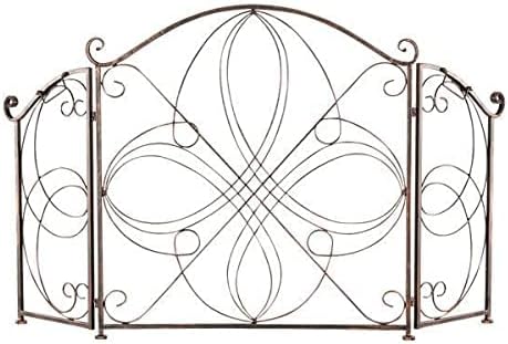 Fireplace Screens Fireplace Screen Folding 3 Panel Ornate Iron Fire Place Standing Gate Heavy Duty Fireplace Screen Flat Fireplace Screens Decorative Feito na China