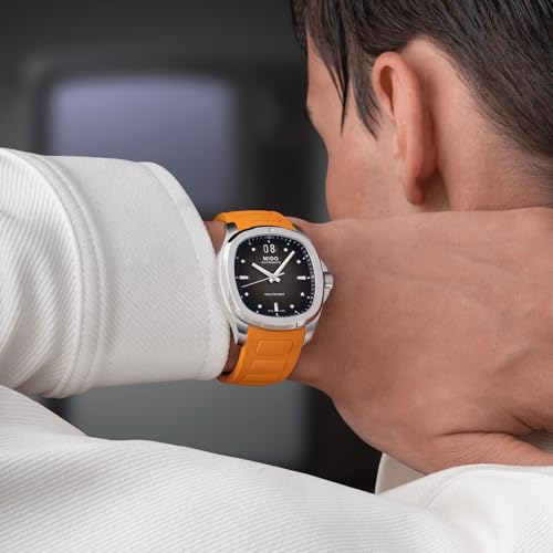 Image of MIDO Multifort TV Big Date - Swiss Automatic Watch for Men - 40mm Case with Transparent Caseback