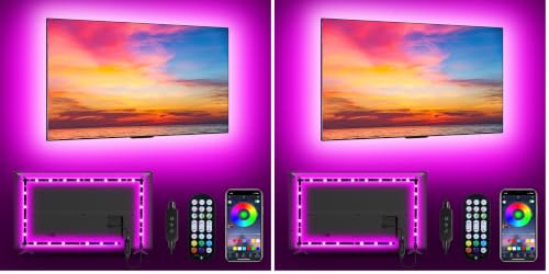 Image of MATICOD LED Lights for TV Led Backlight, 9.84ft RGB Led Strip Lights USB TV Lights Behind 32-43in, APP Remote Control Music Sync TV Led Light for Bedroom Gaming Home Decor (Pack of 2)