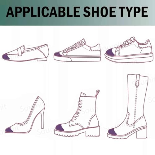 2 pares de rellenos ajustables de espuma para zapatos miniatura 6