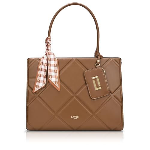 Image of Lavie Luxe Women's Quare26 Extra Large Laptop Satchel Bag | Upto 14 Inch | Satchel Handbag for Work | Ladies Purse | Stylish Shoulder Bag | Gift for Women