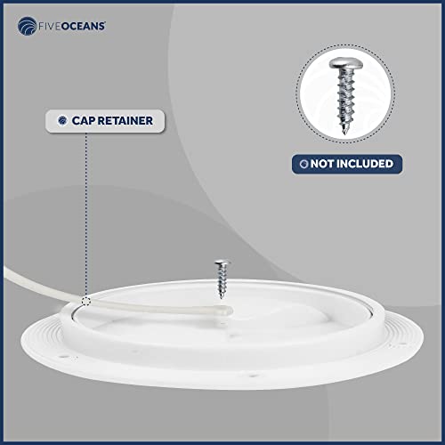 Five Oceans 8" Boat Hatch, Marine Access Hatch, Round Inspection Deck Plate Hatch With Detachable Cover, Uv Resistant Abs White Plastic, For Pontoon, Fishing Boat, Bass Boat, Yacht, Sailboat - Fo571 #TOP4