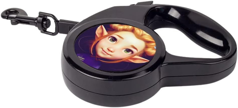 Elf Princess Retractable Pet Leash - Elf Leash - Art Print Dog Leash - 197 inches