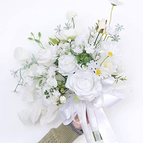 Ramos de flores artificiales para damas de honor y bodas 4