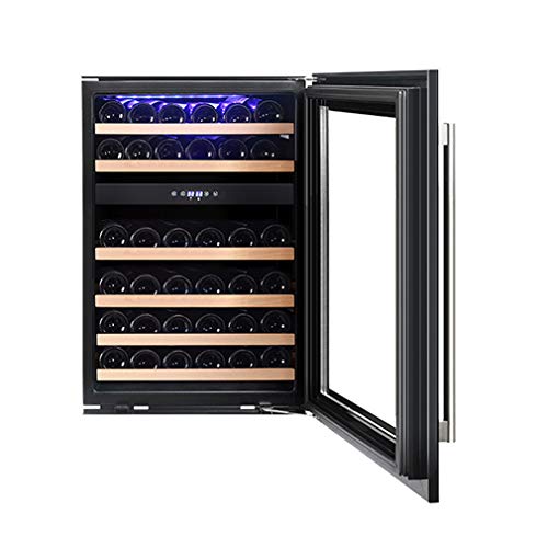 Design Weinkühlschrank Weinflaschen Kühlschrank für bis zu 41 Flaschen Single Temperaturzonen 5-22°C 6 Holz-Einschübe, LED-Display Touch