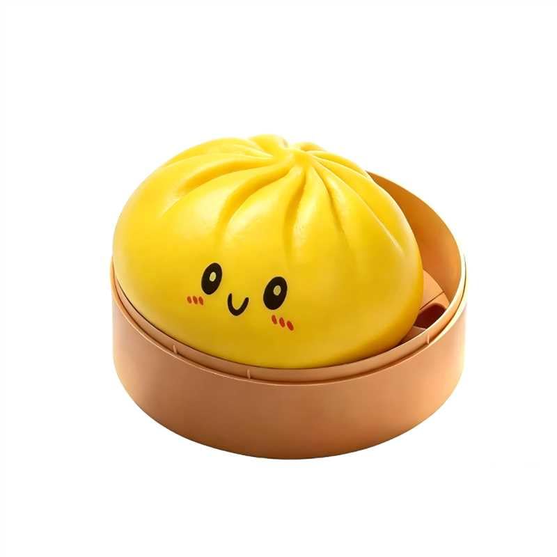 Dumplings Squishy Mystery Dumplings Squishy Stress Balls Fidget Sensory Toy Soft Squeeze Decompression Dough (Yellow)