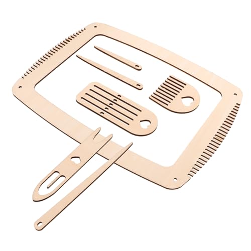 DOITOOL DIY Knitting Kit 1 Set Wooden Needles Weaving Sticks for Scarf Weaving