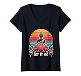 Photo Gallery donna lascialo andare amanti della meditazione respirazione zen buddha buddista maglietta con collo a v Photo Gallery donna lascialo andare amanti della meditazione respirazione zen buddha buddista maglietta con collo a v