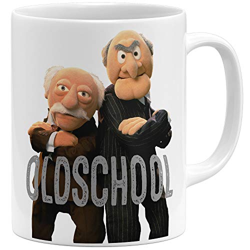 ® - Waldorf and Statler Oldschool - Tasse | Keramik Becher | 11oz 325ml | Beidseitig Bedruckt | Weiss