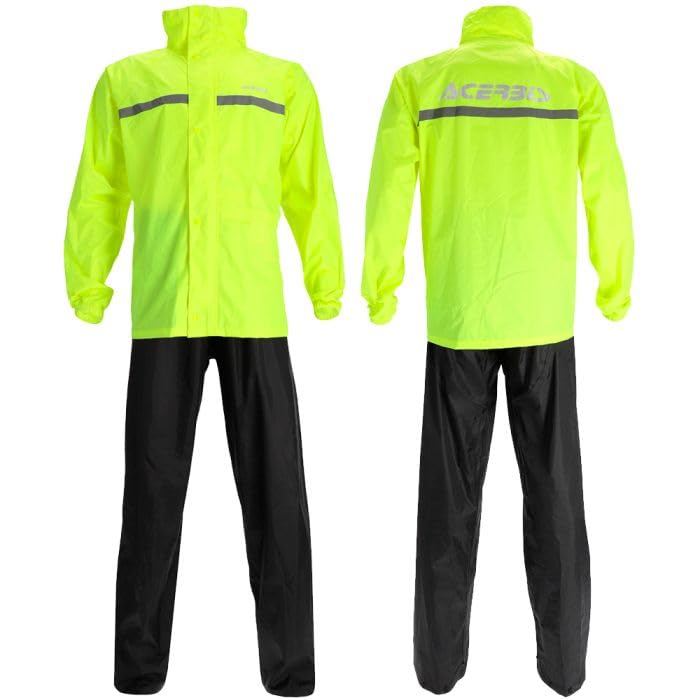 Genérico YC Impermeabile Tuta ACERBIS Nero Giallo Fluo XL, Nero Giallo, XL, Nero giallo, XL