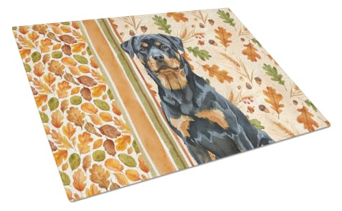 Caroline's Treasures Rottweiler Dogs Decorative Glass Cutting Board, Large