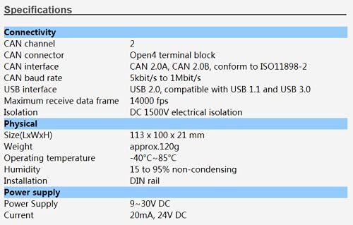 GCAN-206 CAN Network Expansion CAN Isolation Repeater Series 2 galvanic Isolation CAN Bus Interface