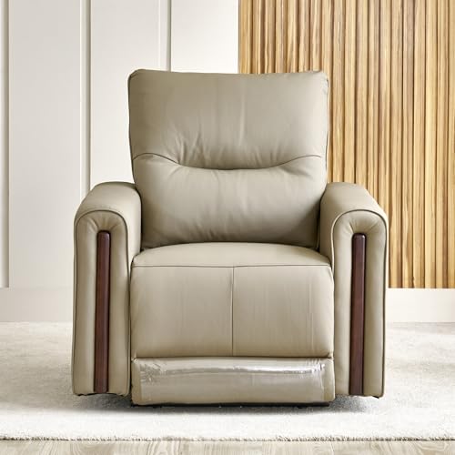 Image of Home Centre | Malinda Half Leather 1-Seater Electric Recliners | Recliner Sofa for Living Room | 1 Year Warranty