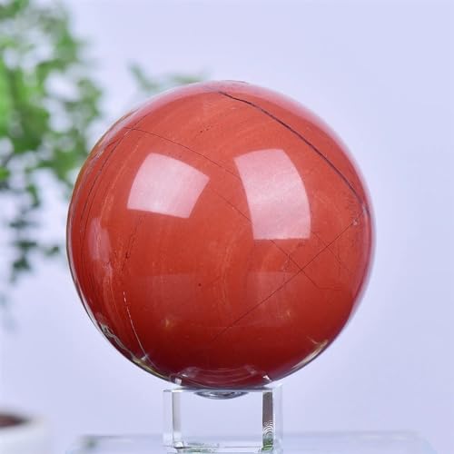 Boule de jaspe rouge authentique et quartz naturel de collection 310-400g - 6