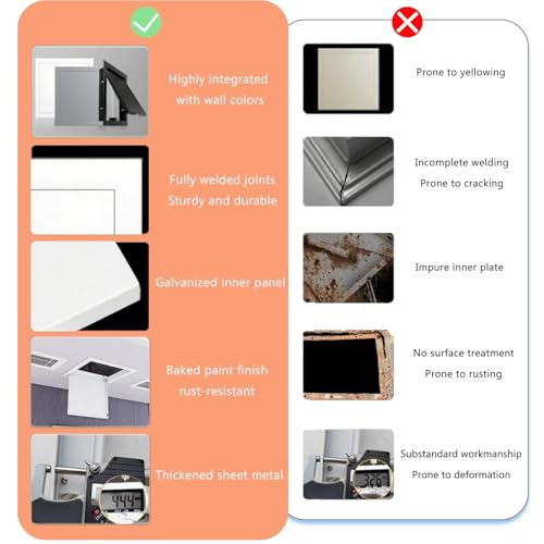 Panel de acceso para techo de 600x600 mm que evita romper el yeso 7