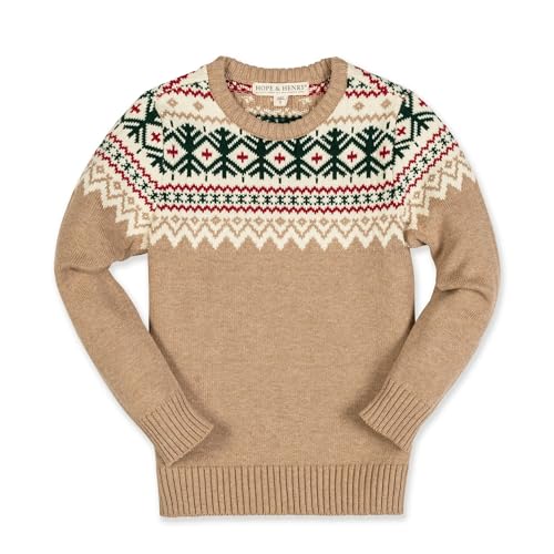 Image of Hope & Henry Boys' Long Sleeve Crew Neck Pullover Sweater