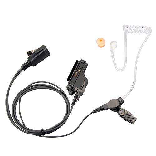 Kymate Walkie Talkie earpiece with mic for Motorola XTS2500 XTS5000 XTS1500 HT1000 XTS3000 MTS2000 XTS3500 HT2000 Acoustic Tube earpiece Police Surveillance Headset Two Way Radio 