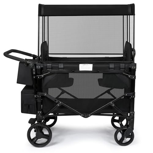 Double Kid Wagon Stroller with Canopy and Organizer