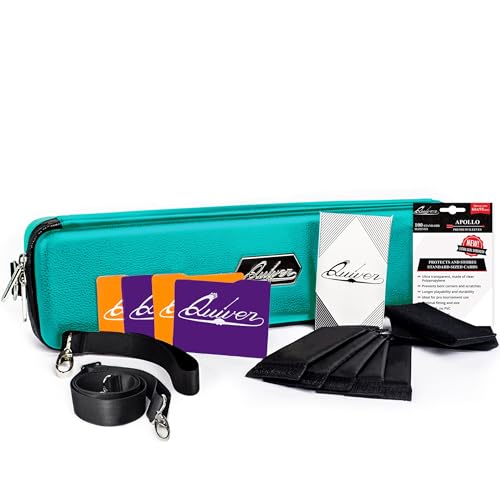 Quiver Time 's Teal Card Case, Perfect for MTG Deck, Premium Storage Box, for Trading Cards, and Playing Card Storage, Ideal for Carrying Magic The Gathering and Game TCG Enthusiasts Recommended