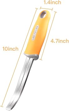 Coconut Meat Remover Knife,Coconut Tool,Coconut Meat Removal Tool Durable Silicone Handle Stainless Steel Coconut Opener Scraper for Kitchen Home