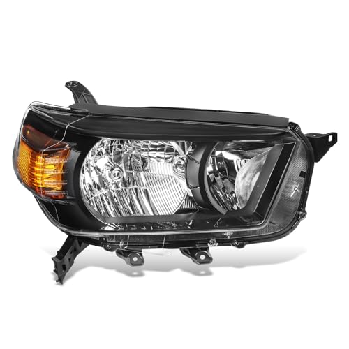 DNA MOTORING Right OE Style Headlight Compatible with 10-13 4Runner Trail SR5 Models with Trail Package, OEM-HL-0213-R