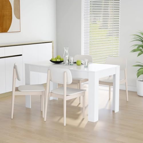 Table de cuisine gain de place blanche 140 cm pour petits et grands espaces