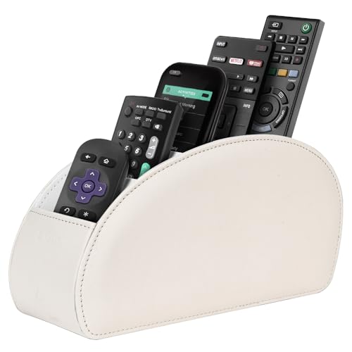SITHON Remote Control Holder with 5 Compartments - PU Leather