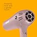Conair Hair Dryer with Retractable Cord, 1875W Blow Dryer, 3 Heat Settings, 2 Speeds, Blow Dryer with Diffuser and Concentrator Attachments, Ionic + Tourmaline Technology, Matte Light Pink