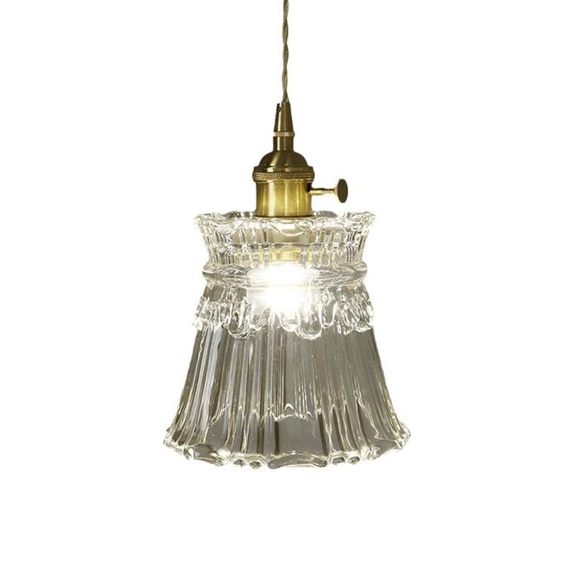 Lustre de Style Nordique Vintage en Laiton et Verre Moderne pour Salon