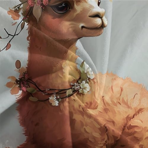 Parure de lit Alpaca 3D avec impression haute définition pour chambre double - 7