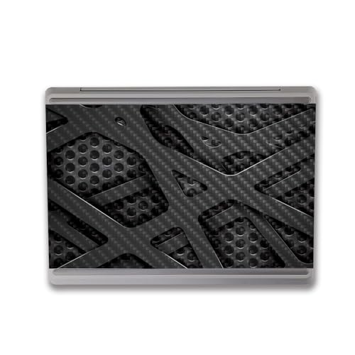 Image of MightySkins Carbon Fiber Skin Compatible with Microsoft Surface Laptop Go 3 (2023) Full Wrap Kit - Tech Wave | Protective, Durable Textured Carbon Fiber Finish | Made in The USA
