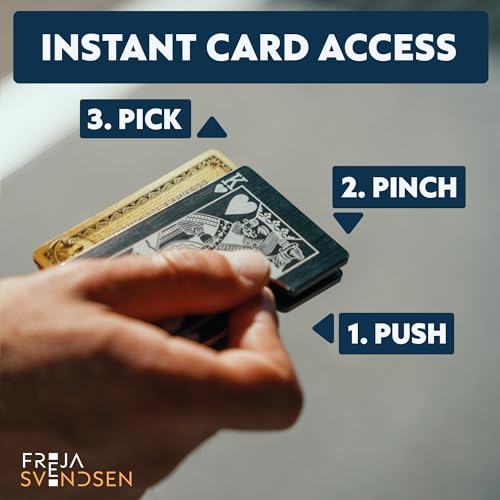 Image of 2.5D Printed Aluminum Wallet for Men: Slim Money Clip & Card Holder with Tactile Selective Varnish. Enhanced RFID Blocking, Compact, Unique & Minimalist, House of Cards | Skull King,
