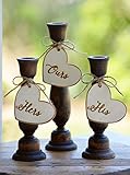Rustic Unity Candle Holders Wood Wedding Unity Candle Set Wedding Ceremony Decor Set of 3