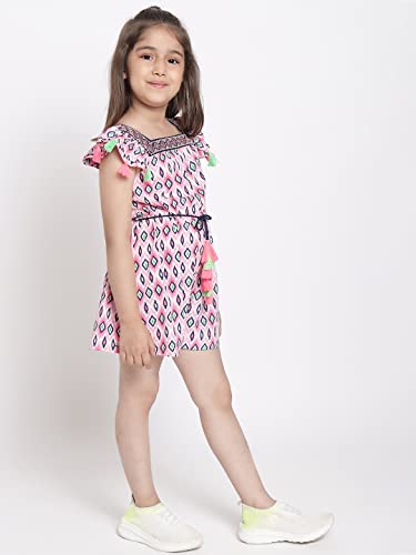 Image of Nautinati Girls Strappy Colourful Jumpsuit | Age 4-8 Years